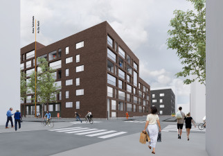 Havainnekuva Hekan uudiskohteesta Tahitinkatu 1.